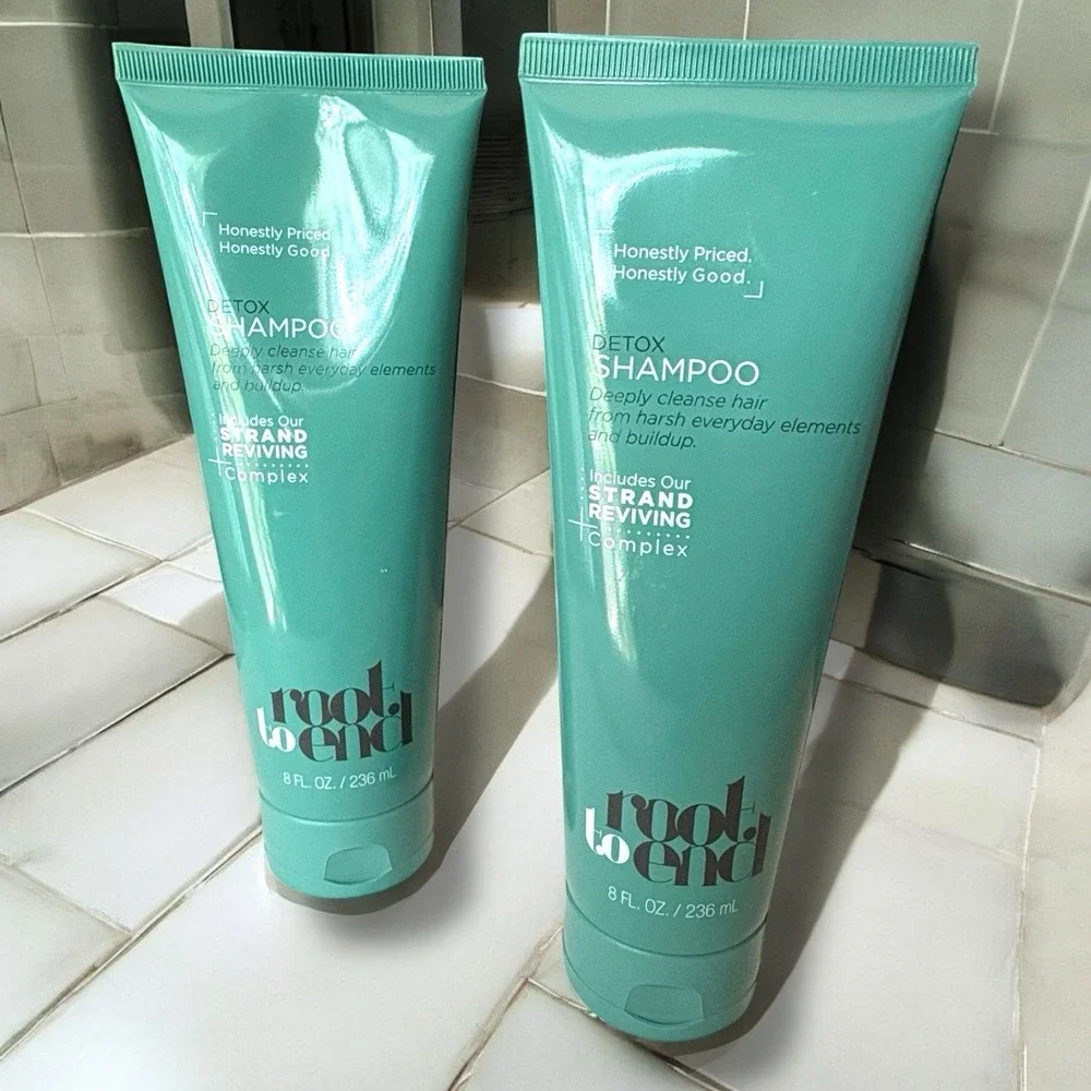 Root to End Detox Shampoo Strand Reviving Complex 8oz‎ 236ml Set of 2 New